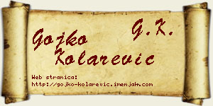 Gojko Kolarević vizit kartica